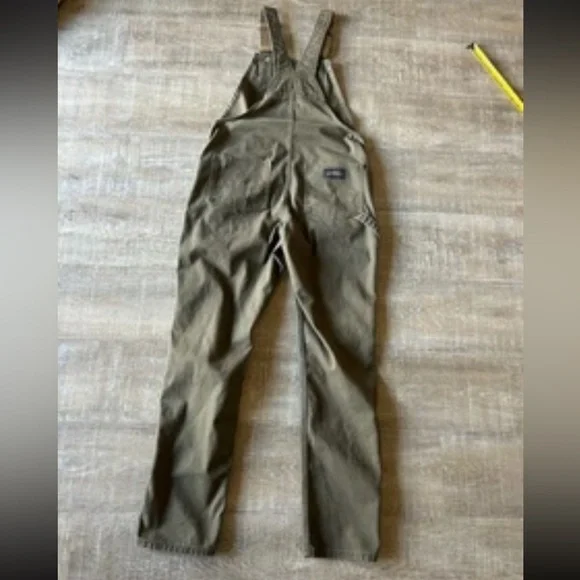 REI Cooperative Trailsmith Double Knee Utility Canvas Overalls Women’s 0 Green - Picture 5 of 14